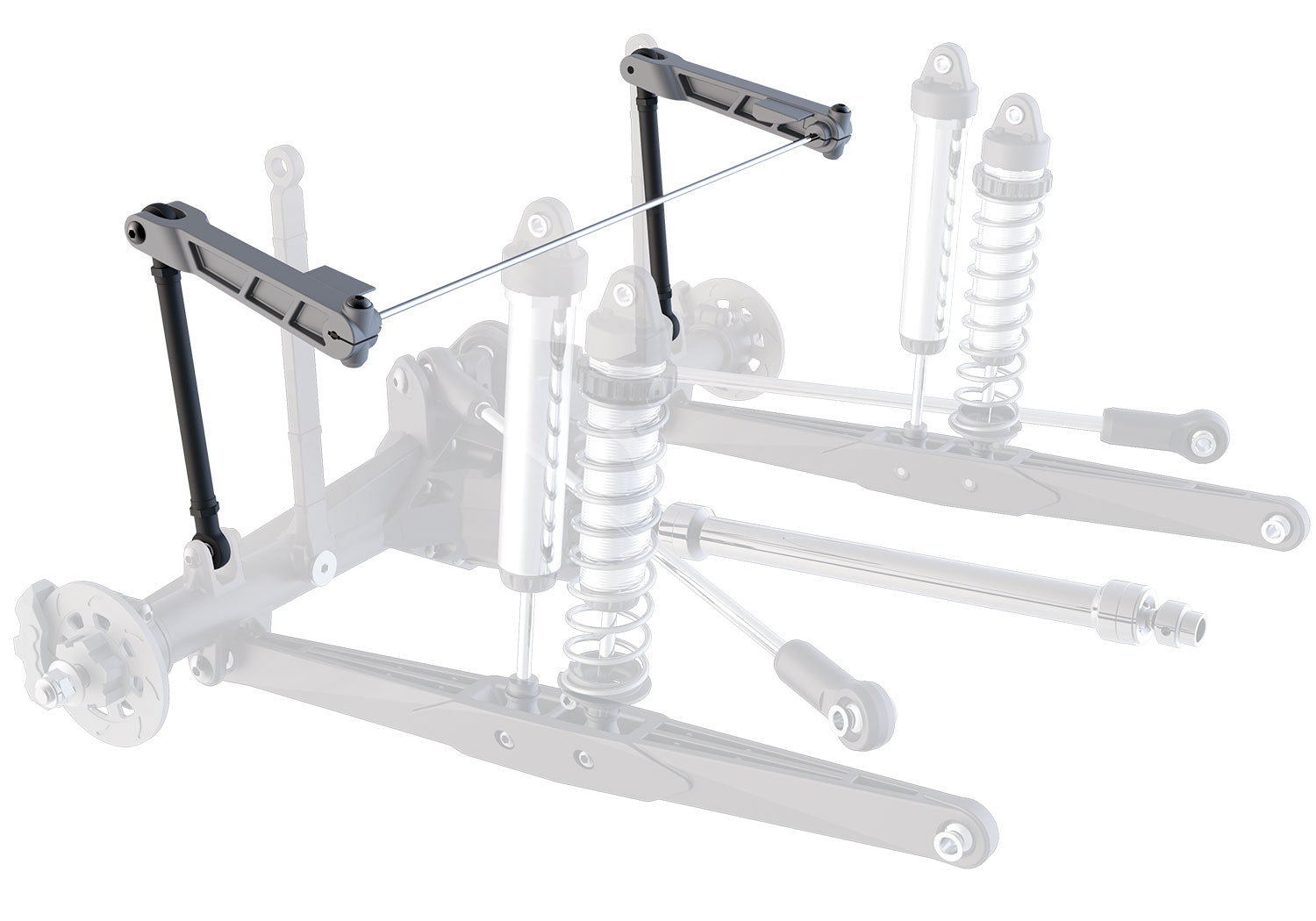 A detail shot of the 1/7 Unlimited Desert Racer Ready to Run (Rigid) (TRA85086-4-RGD).