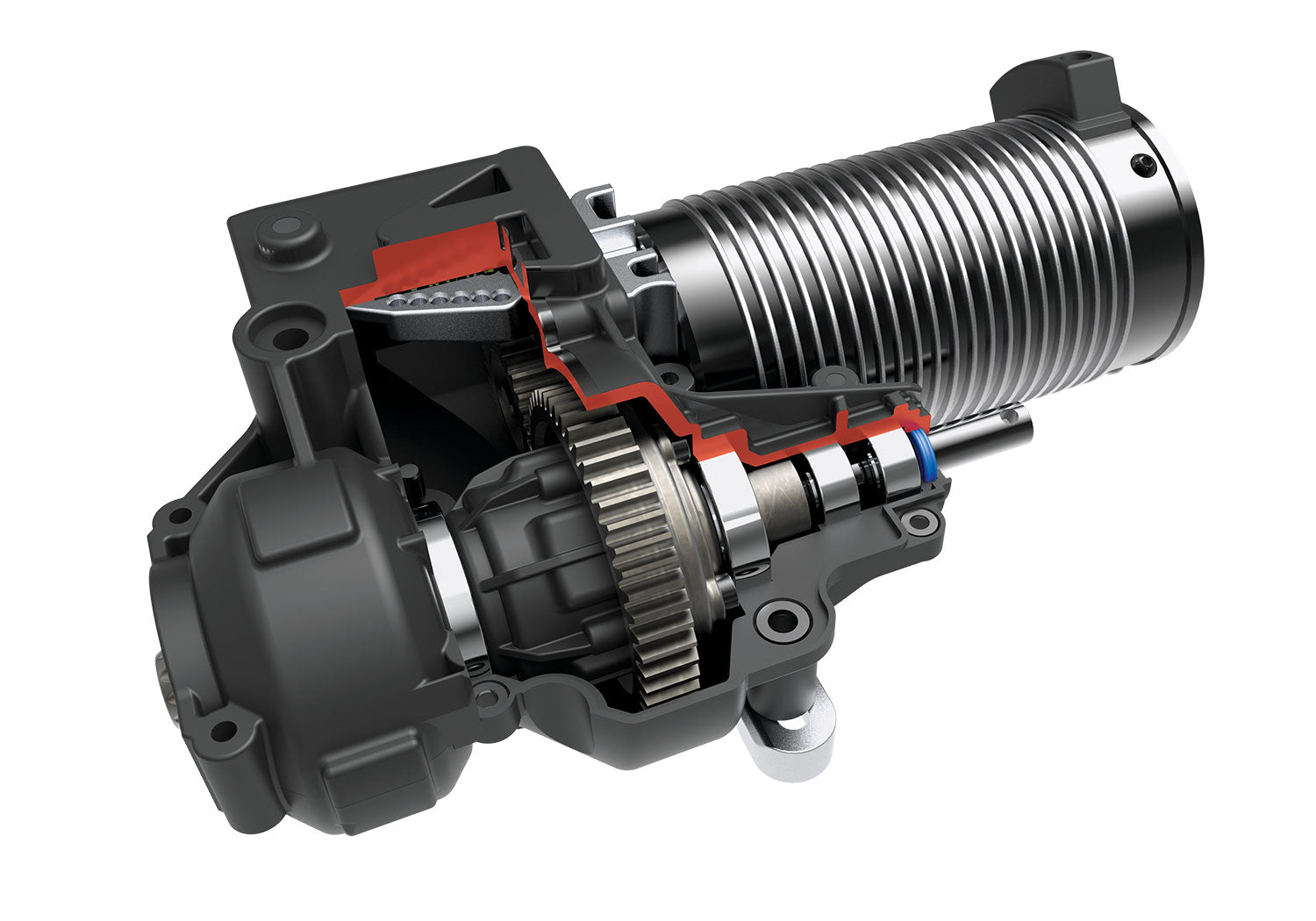 A detail shot of the 1/7 Unlimited Desert Racer Ready to Run (Rigid) (TRA85086-4-RGD).