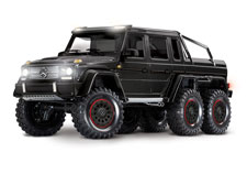 1/10 TRX-6 Mercedes-Benz G 63 AMG 6x6 with Clipless Body Ready to Run (Black) (TRA88296-4-BLK)