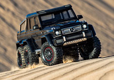 1/10 TRX-6 Mercedes-Benz G 63 AMG 6x6 with Clipless Body Ready to Run (Black) (TRA88296-4-BLK)