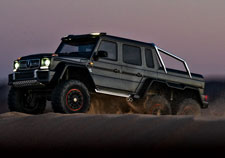 1/10 TRX-6 Mercedes-Benz G 63 AMG 6x6 with Clipless Body Ready to Run (Black) (TRA88296-4-BLK)