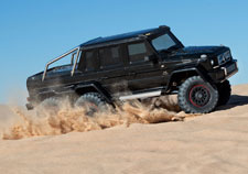 1/10 TRX-6 Mercedes-Benz G 63 AMG 6x6 with Clipless Body Ready to Run (Black) (TRA88296-4-BLK)