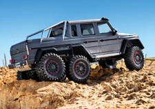 1/10 TRX-6 Mercedes-Benz G 63 AMG 6x6 with Clipless Body Ready to Run (Black) (TRA88296-4-BLK)