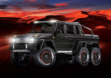 1/10 TRX-6 Mercedes-Benz G 63 AMG 6x6 with Clipless Body Ready to Run (Black) (TRA88296-4-BLK)