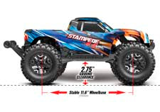 1/10 Stampede 4x4 VXL with 540XL Motor Ready to Run (Blue) (TRA90376-4-BLUE)