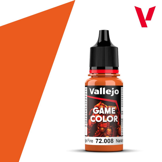 Game Color Orange Fire Acrylic Paint 18ml Bottle (VLJ72008)