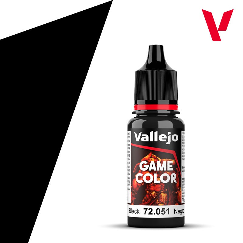 Game Color Black Acrylic Paint 18ml Bottle (VLJ72051)
