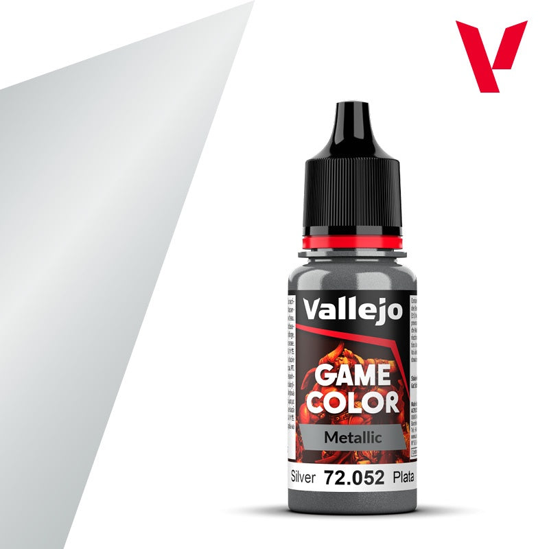 Game Color Metallic Silver Acrylic Paint 18ml Bottle (VLJ72052)