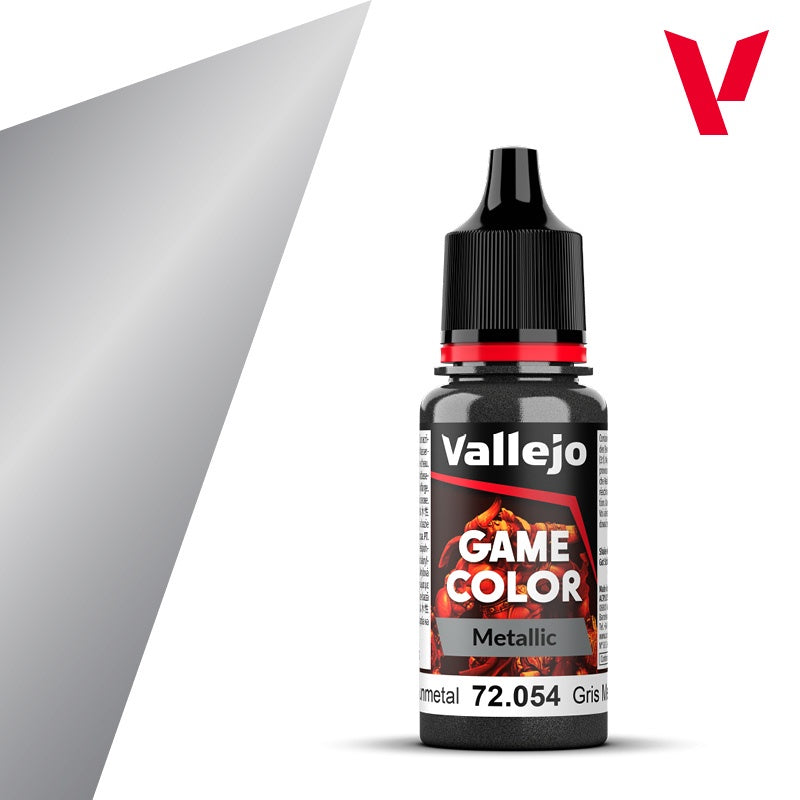 Game Color Metallic Dark Gunmetal Acrylic Paint 18ml Bottle (VLJ72054)