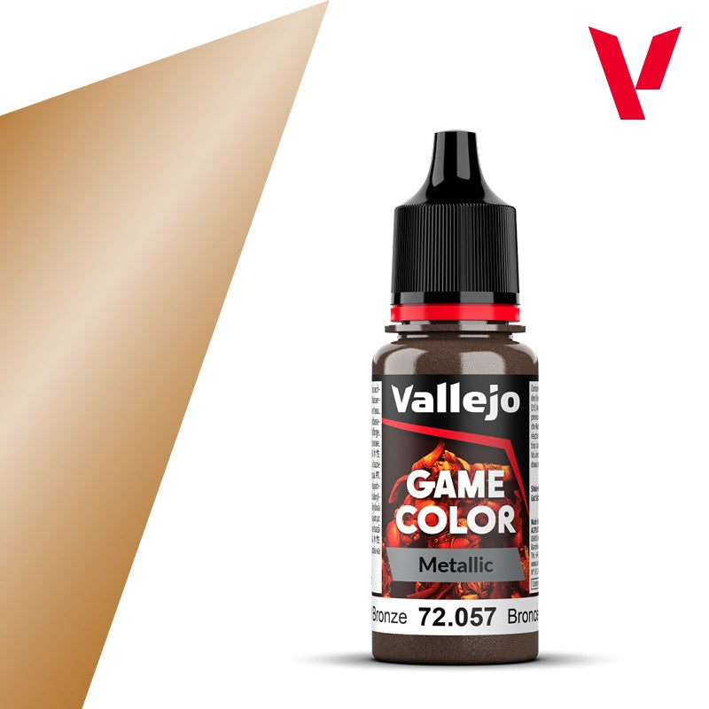 Game Color Metallic Bright Bronze Acrylic Paint 18ml Bottle (VLJ72057)