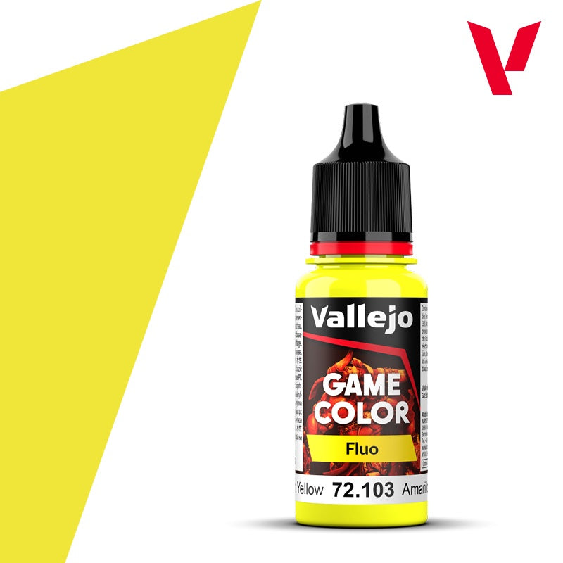 Game Color Fluo Yellow Acrylic Paint 18ml Bottle (VLJ72103)