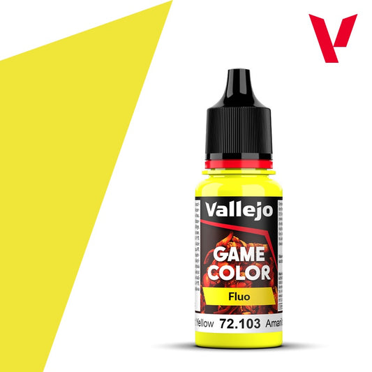Game Color Fluo Yellow Acrylic Paint 18ml Bottle (VLJ72103)