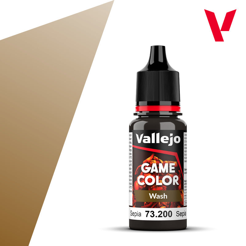Game Color Wash Sepia Acrylic Paint 18ml Bottle (VLJ73200)