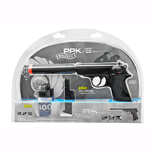 Walther PPK/S Operative Spring Airsoft Pistol Kit (VLKV155967)