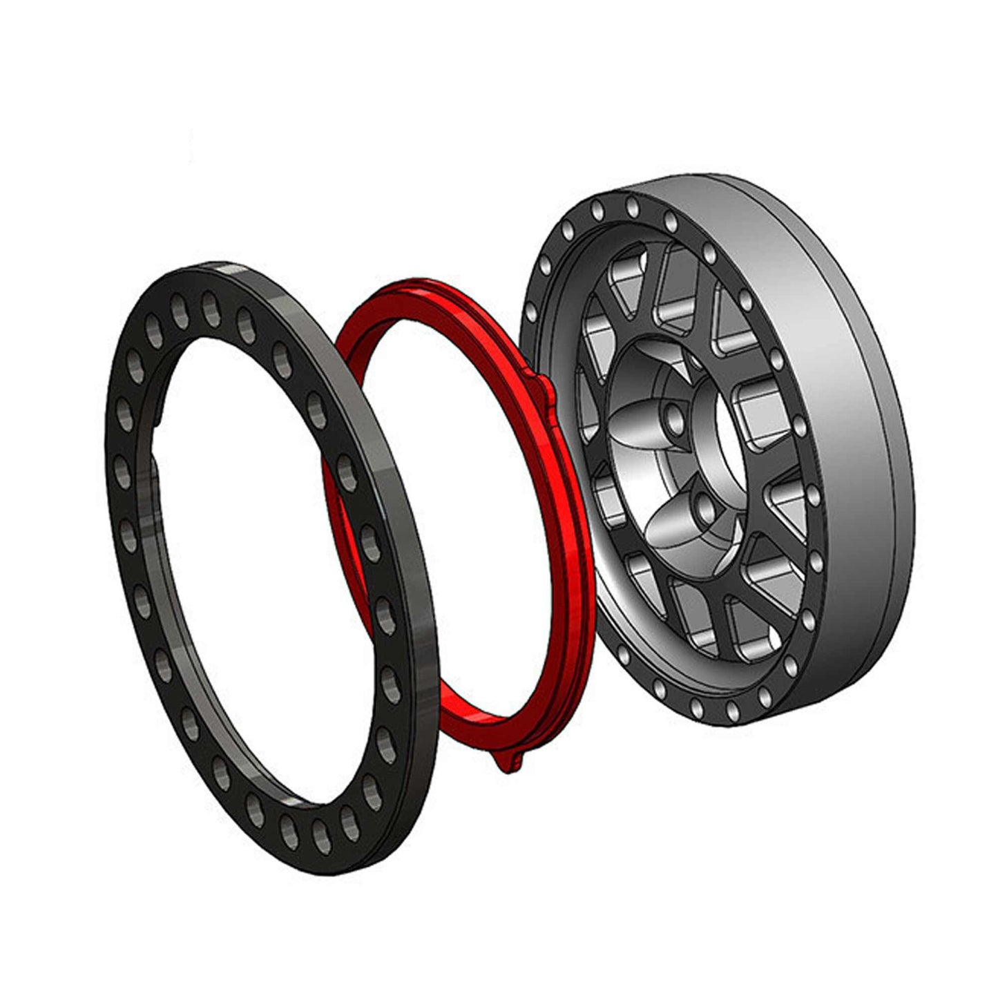 KMC 1.9 KM445 Impact Red Anodized Wheel (VPS07804)
