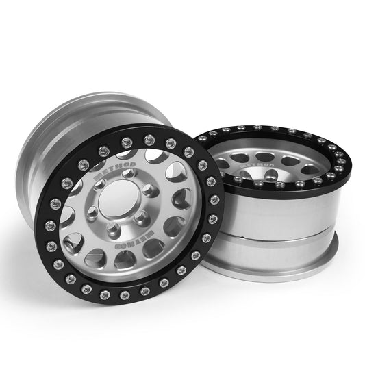 1/10 Method 105 1.9 Race Crawler Wheels Clear/Black Anodized (2) (VPS07914)