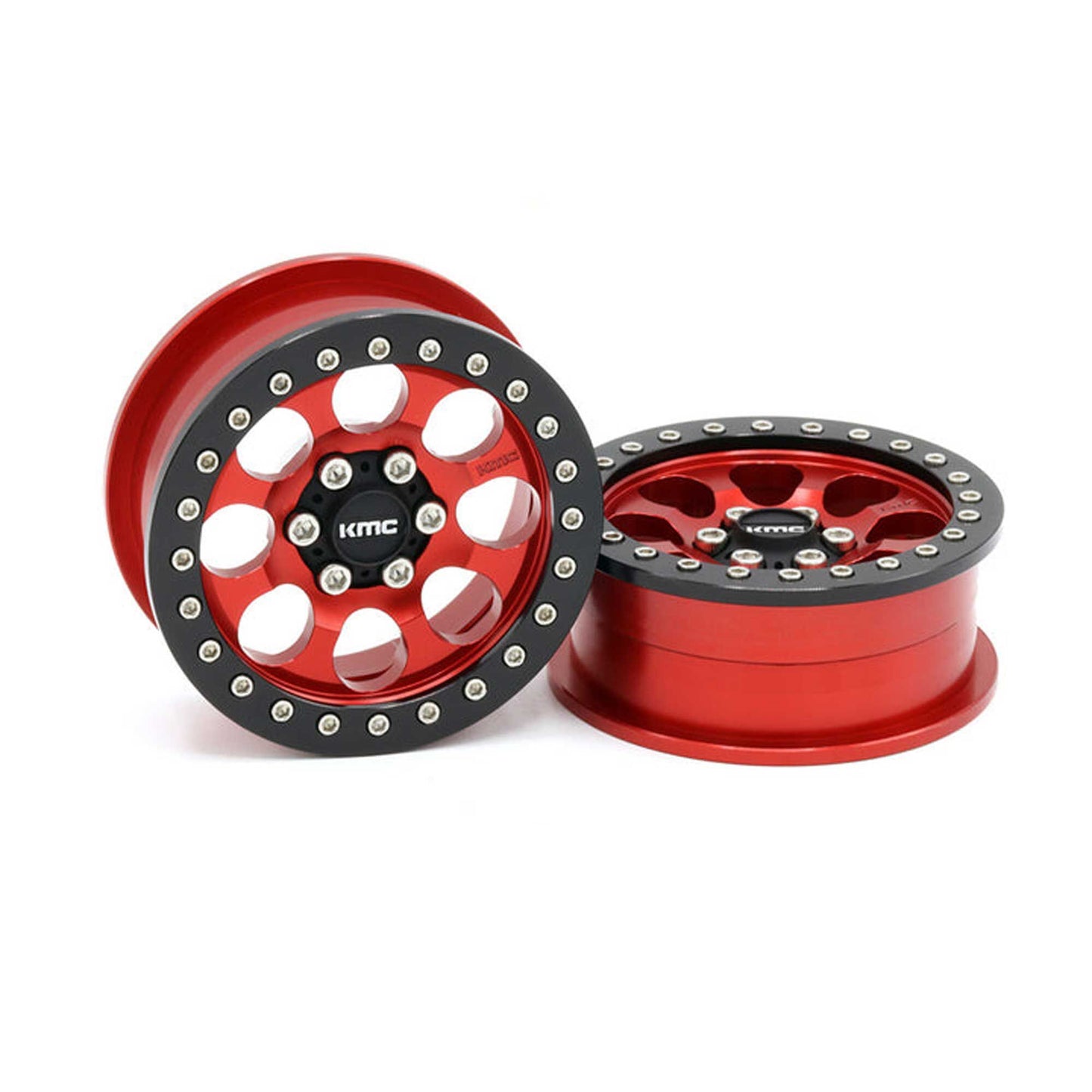 1/10 KMC KM237 Riot Beadlock 2.2 Rock Crawler Wheels (Red) (VPS08063)