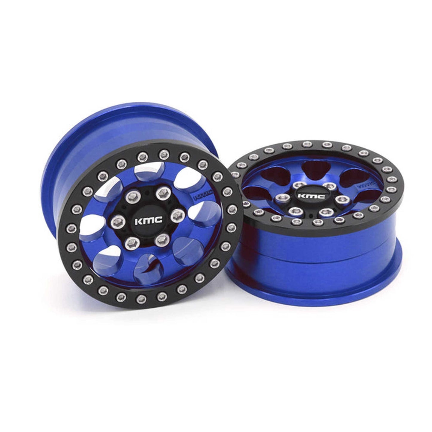 1/10 KMC KM237 Riot Beadlock Wheels in Blue for Rock Crawlers (VPS08134)