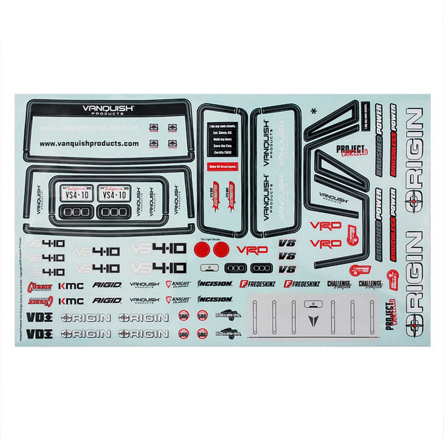 Origin Body Detail Set for Vanquish RC Vehicles (VPS10119)