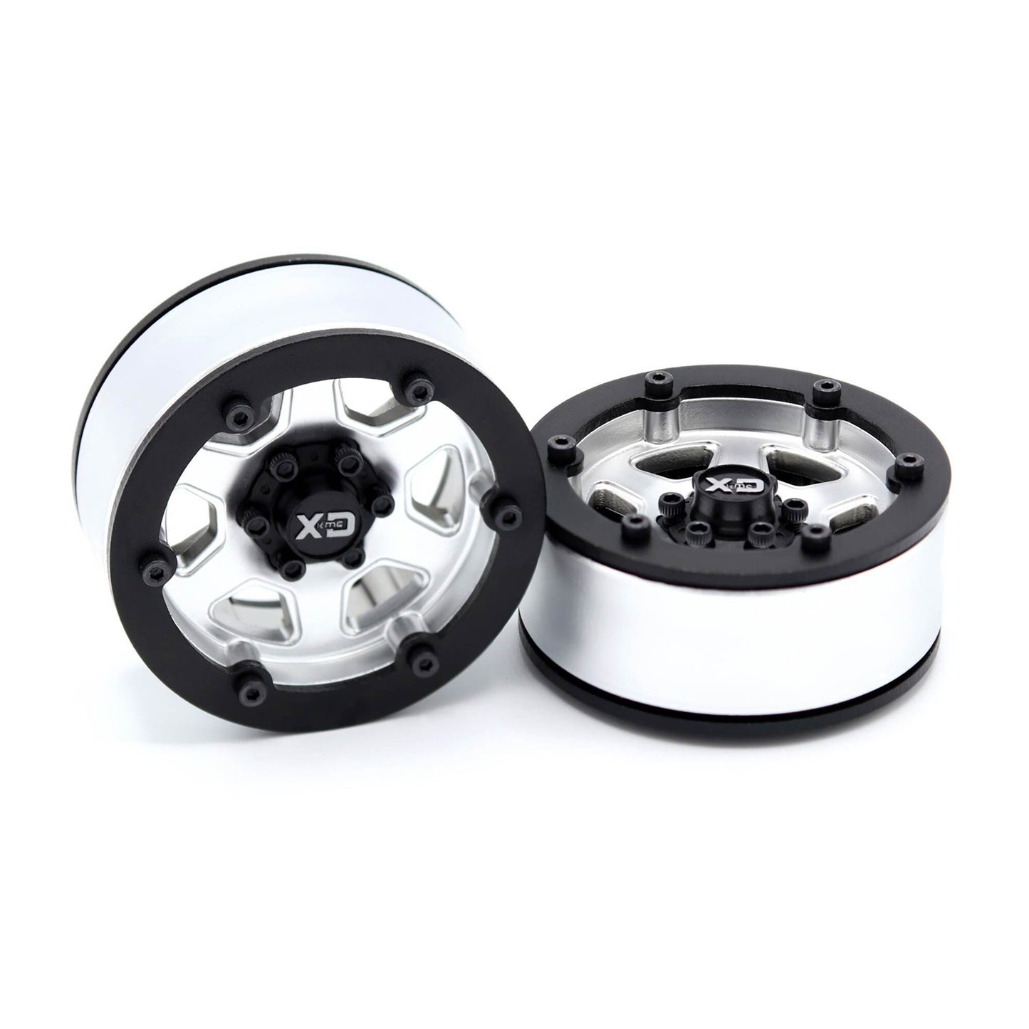 Incision 1.9 Inch KMC KM233 Hex Plastic Wheels Silver (VPSIRC00255)