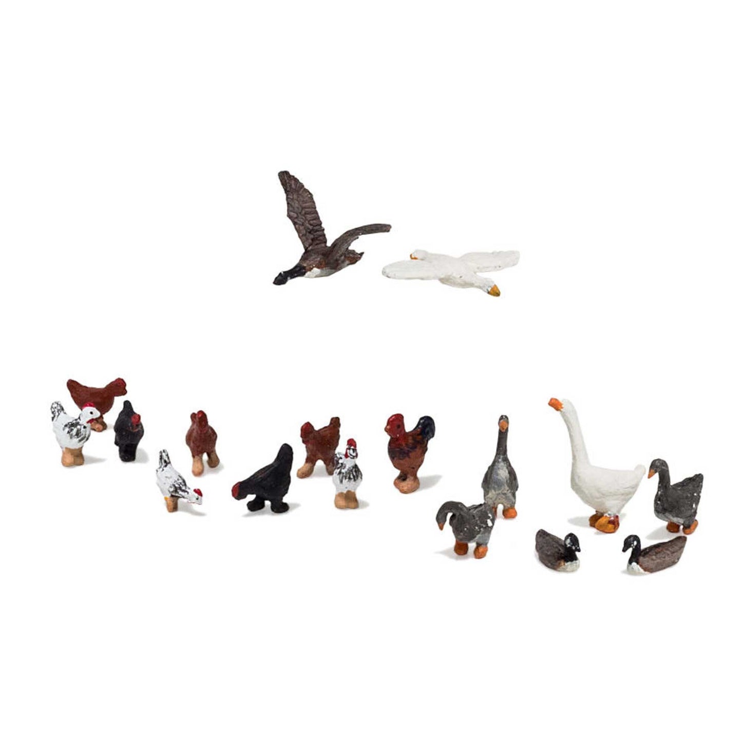 HO Scale Geese and Chickens Figures (WOOA1968)