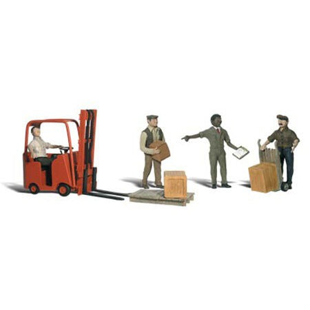 N Workers with Forklift Scene (WOOA2192)