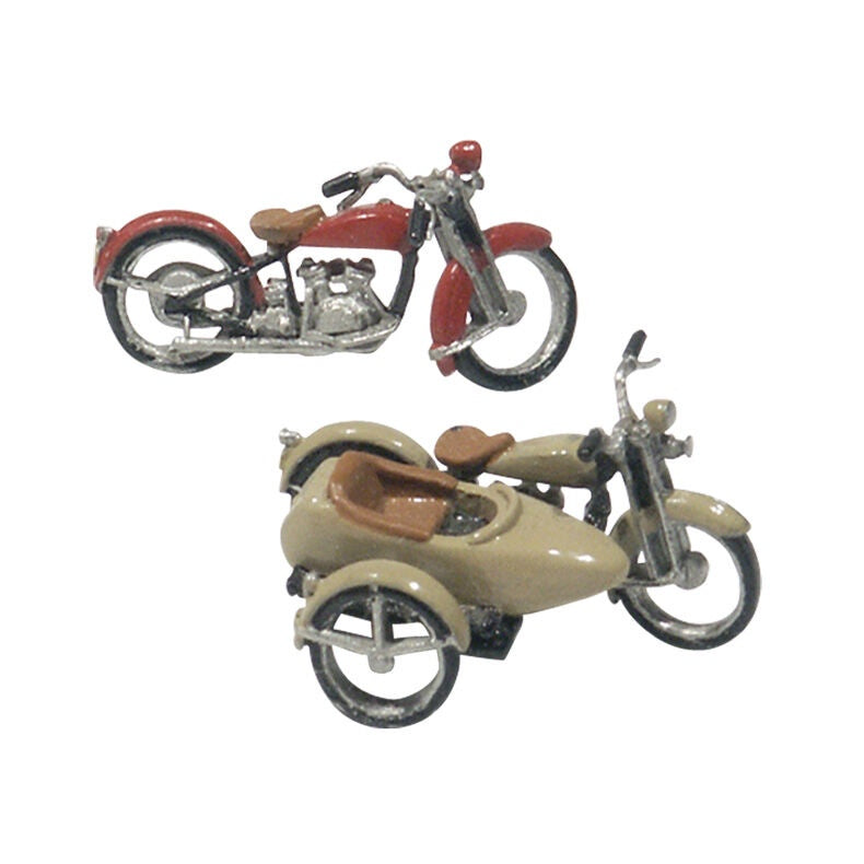 HO Motorcycles and Sidecar Model (WOOD228)