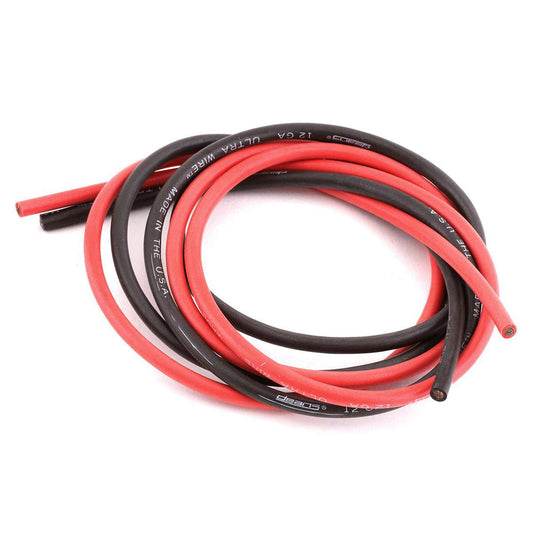 3' Red and Black 12 Gauge Ultra Wire (WSDPN1403)