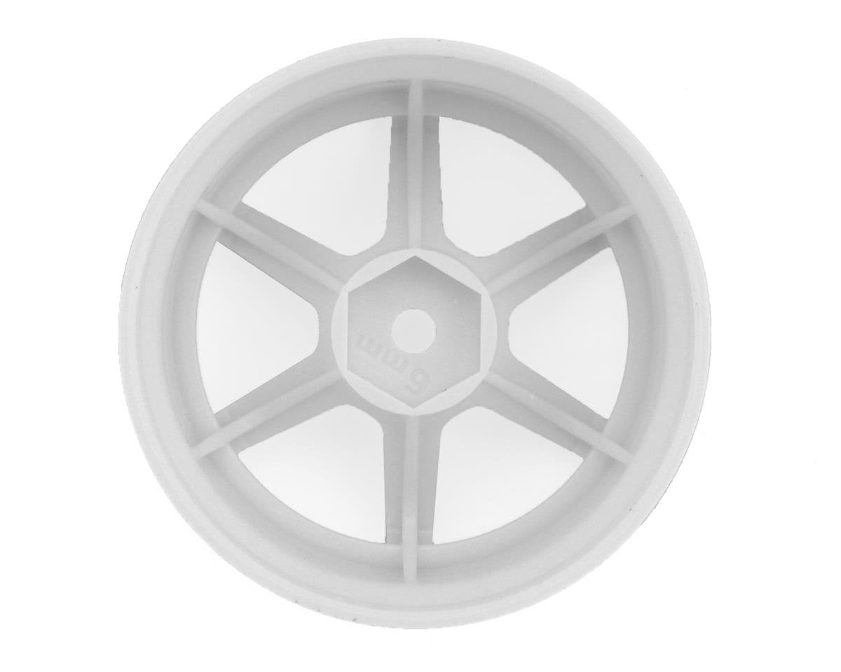 Racing Performer High Traction White Wheels with 6mm Offset and 12mm Hex for RWD Drift (2) (YOKRP-6313W6A)