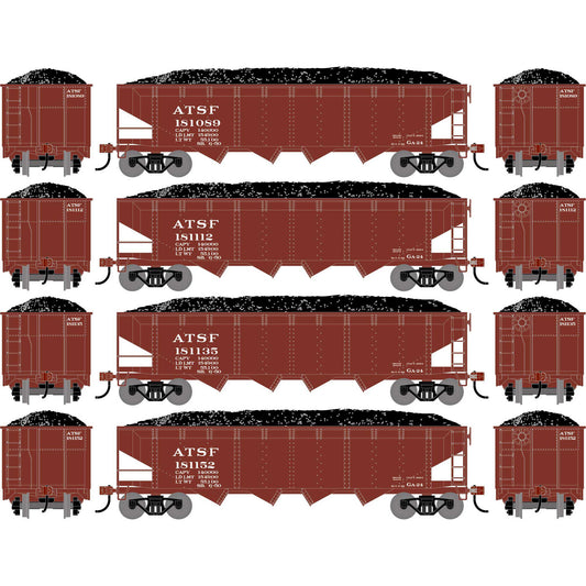 HO ATH 40' 4-Bay Offset Hopper with Load ATSF (ATH-1570)