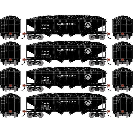 HO 40' 4-Bay Offset Hopper with Load Plastic Model (ATH-1573)