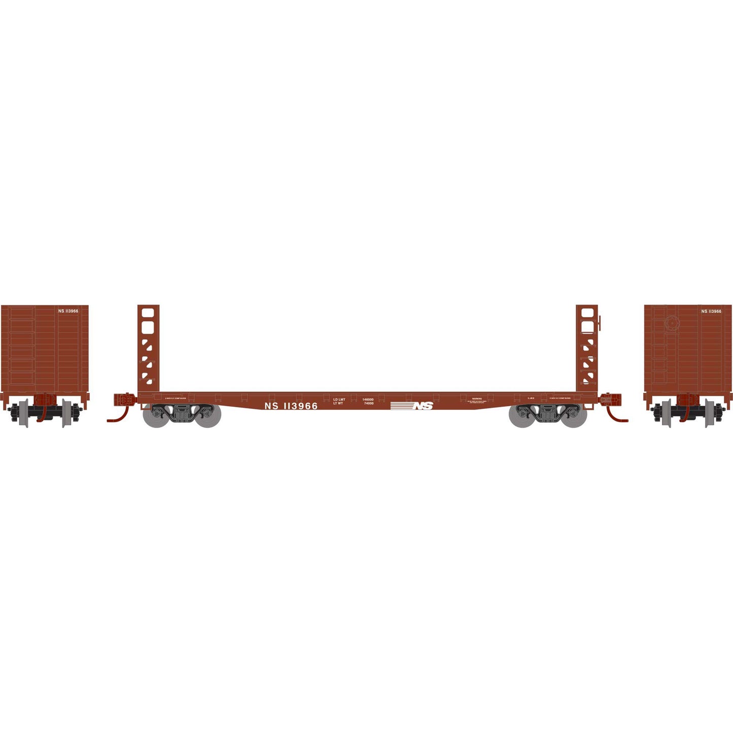 N ATH 53' GSC Bulkhead Flat Car NS #113966 (ATH-1588)