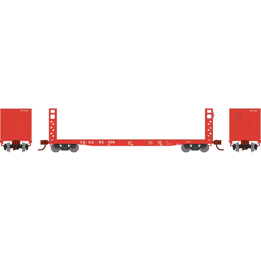 N ATH 53' GSC Bulkhead Flat Car CBQ #95208 (ATH-1592)