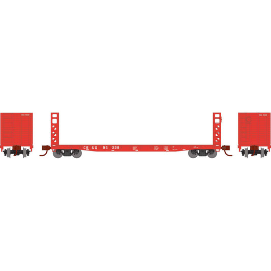 N ATH 53' GSC Bulkhead Flat Car CBQ #95229 (ATH-1593)