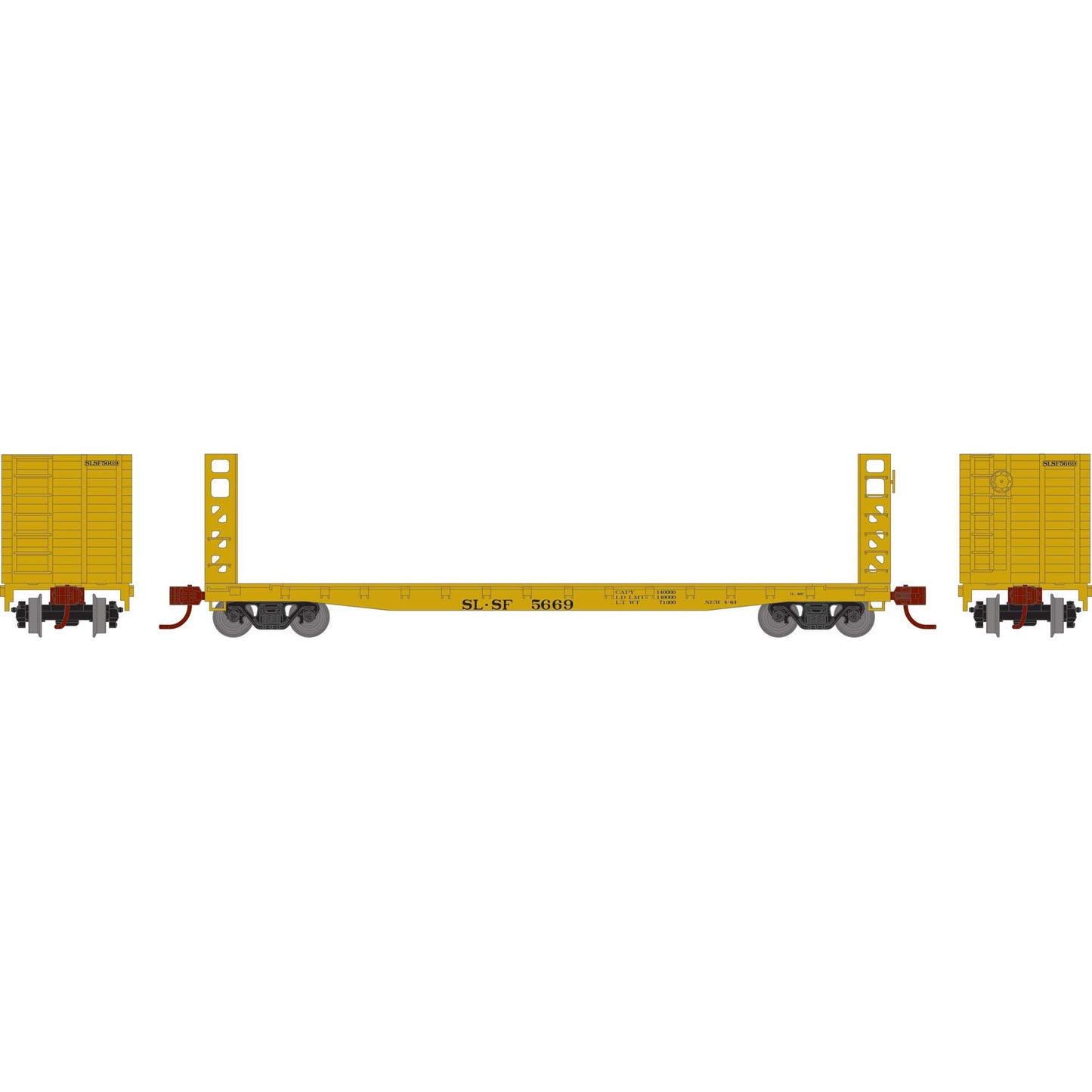 N ATH 53' GSC Bulkhead Flat Car SLSF #5669 (ATH-1597)