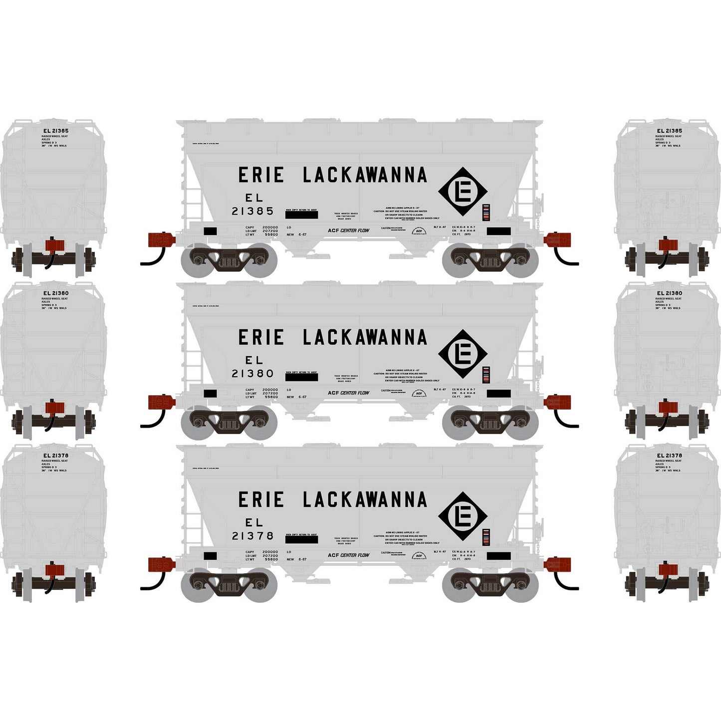 HO ACF 2970 Covered Hopper EL Primed For Grime Model (ATH-1682)