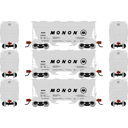 HO ACF 2970 Covered Hopper MON #52071/52087/52095 (3) (ATH-1688)