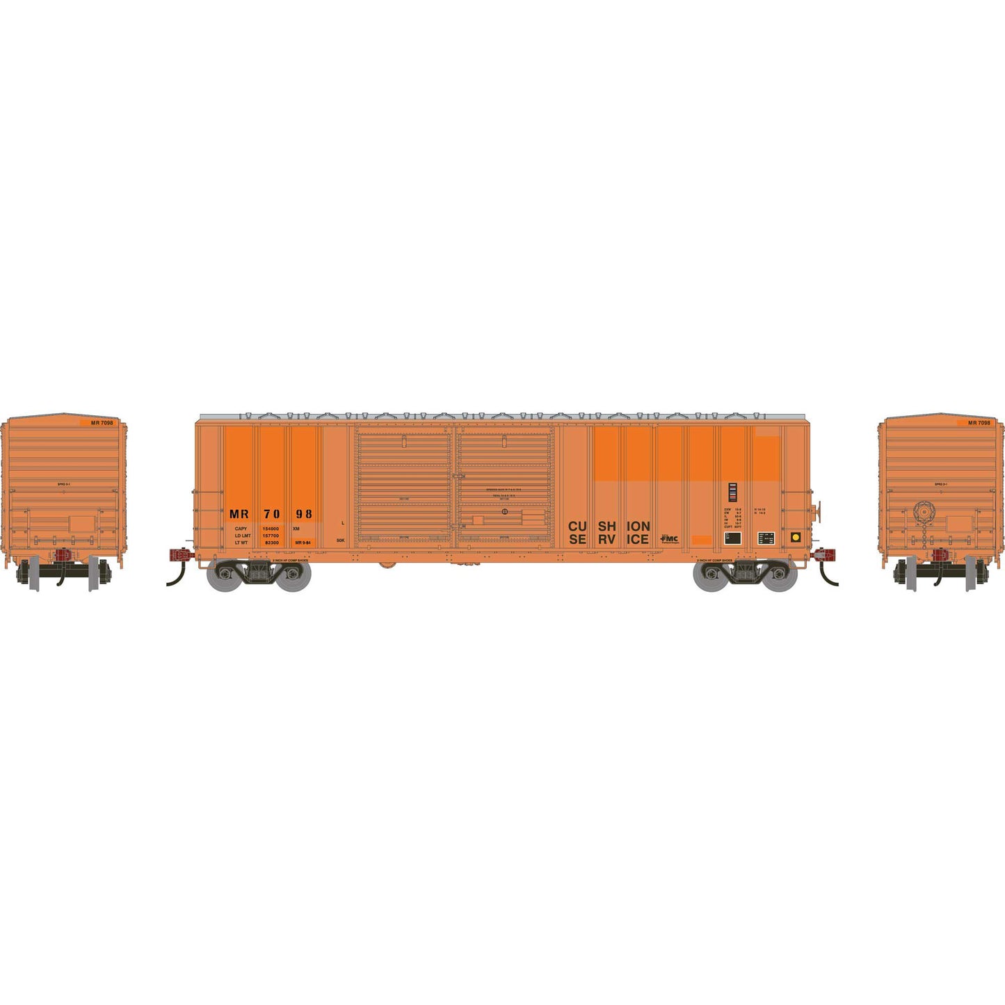 HO 50' Offset Double Door Boxcar Primed For Grime (ATH-1962)