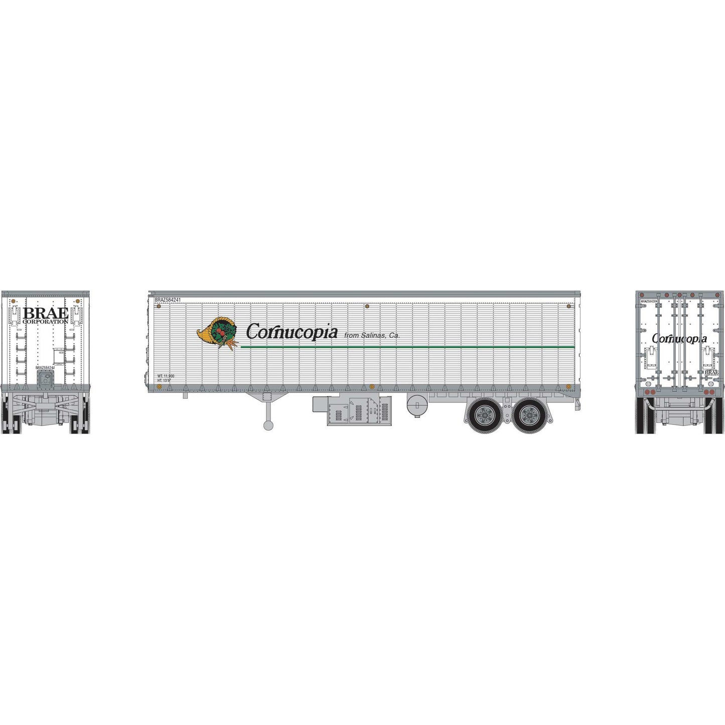 HO 40' Trailer Plastic Model (ATH-2091)