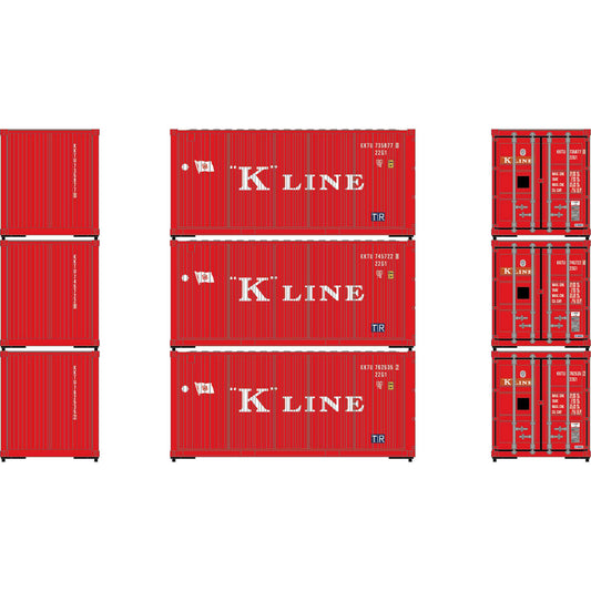 HO ATH 20' Corrugated Containers Set of 3 (ATH-2225)