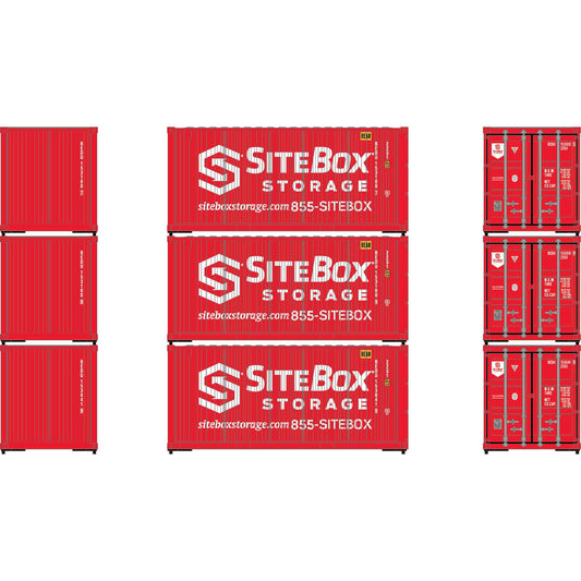 HO Scale 20' Corrugated Containers (Set of 3) (ATH-2228)