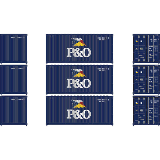 N ATH 20' Corrugated Containers for N Scale (ATH-2232)