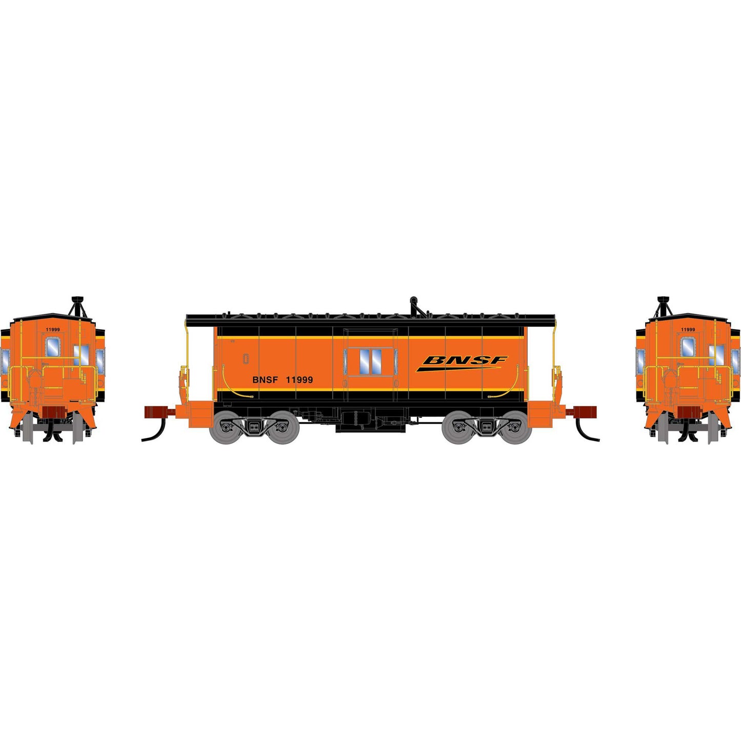 N ATH Bay Window Caboose BNSF #11999 (ATH-2240)