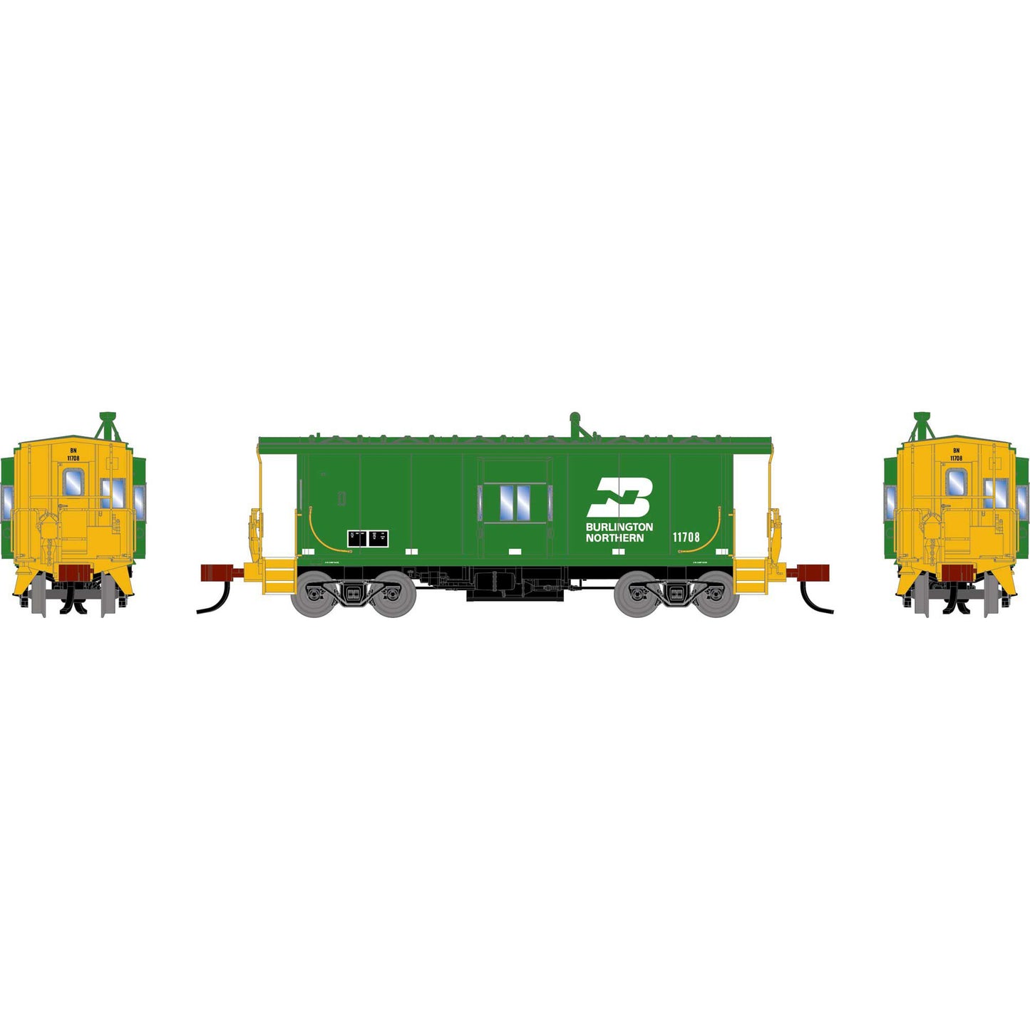 N ATH Bay Window Caboose BN #11708 (ATH-2246)