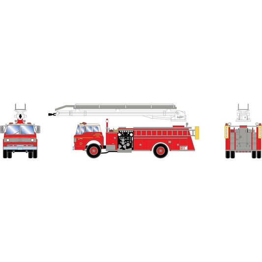 HO Ford C Fire Truck TeleSqurt San Francisco #HT-8 Plastic Model (ATH-2267)