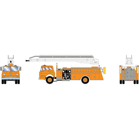 HO Ford C Fire Truck TeleSqurt County Fire #27 Plastic Model (ATH-2270)