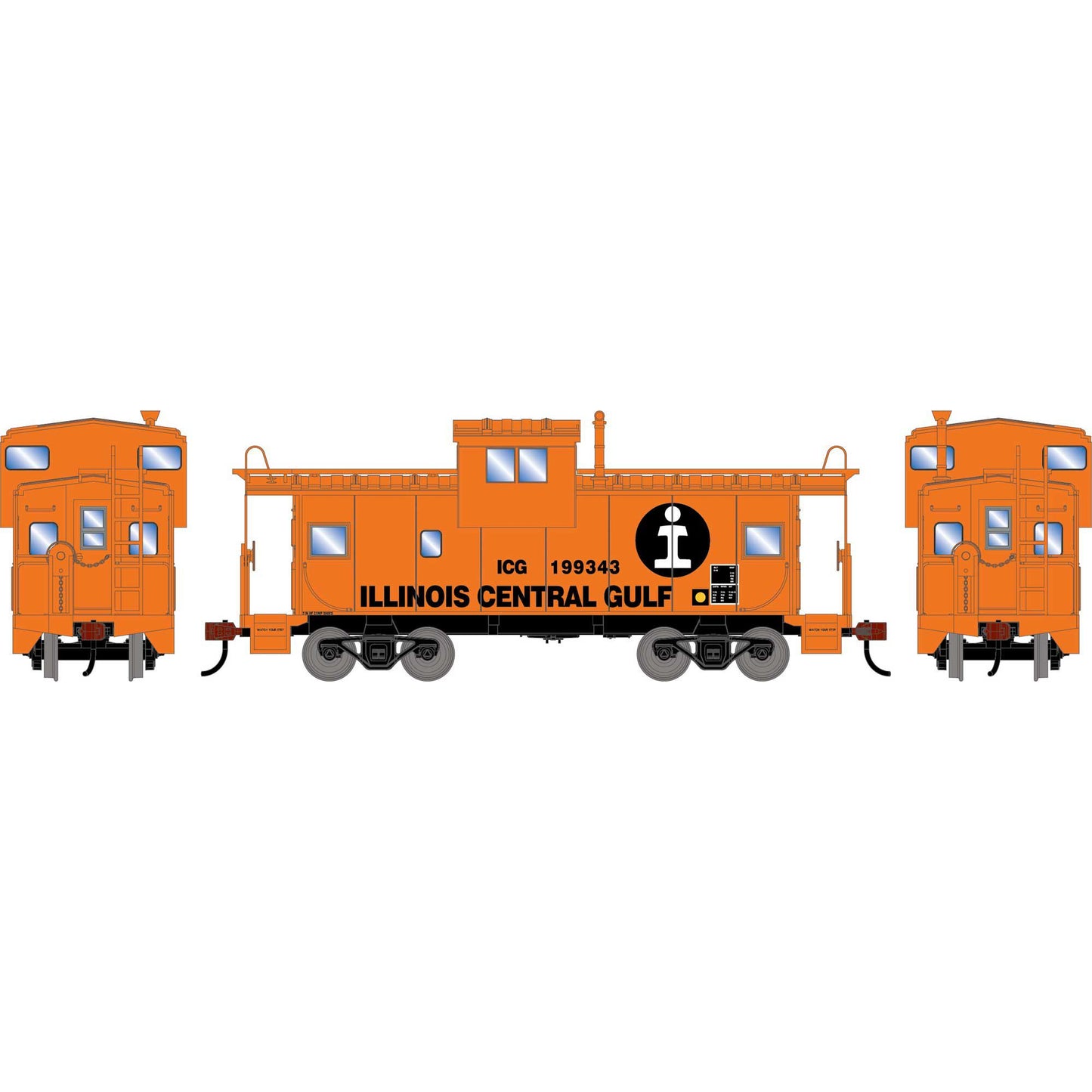 HO ATH Wide-Vision Caboose ICG #199343 (ATH-2440)