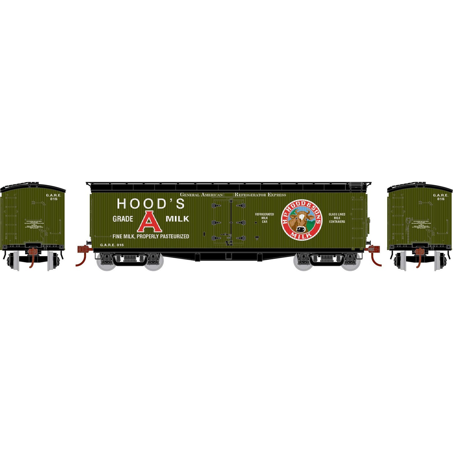 N ATH 40' Pfaudler Wood Milk Car, GARE Hood's #816 (ATH-2469)