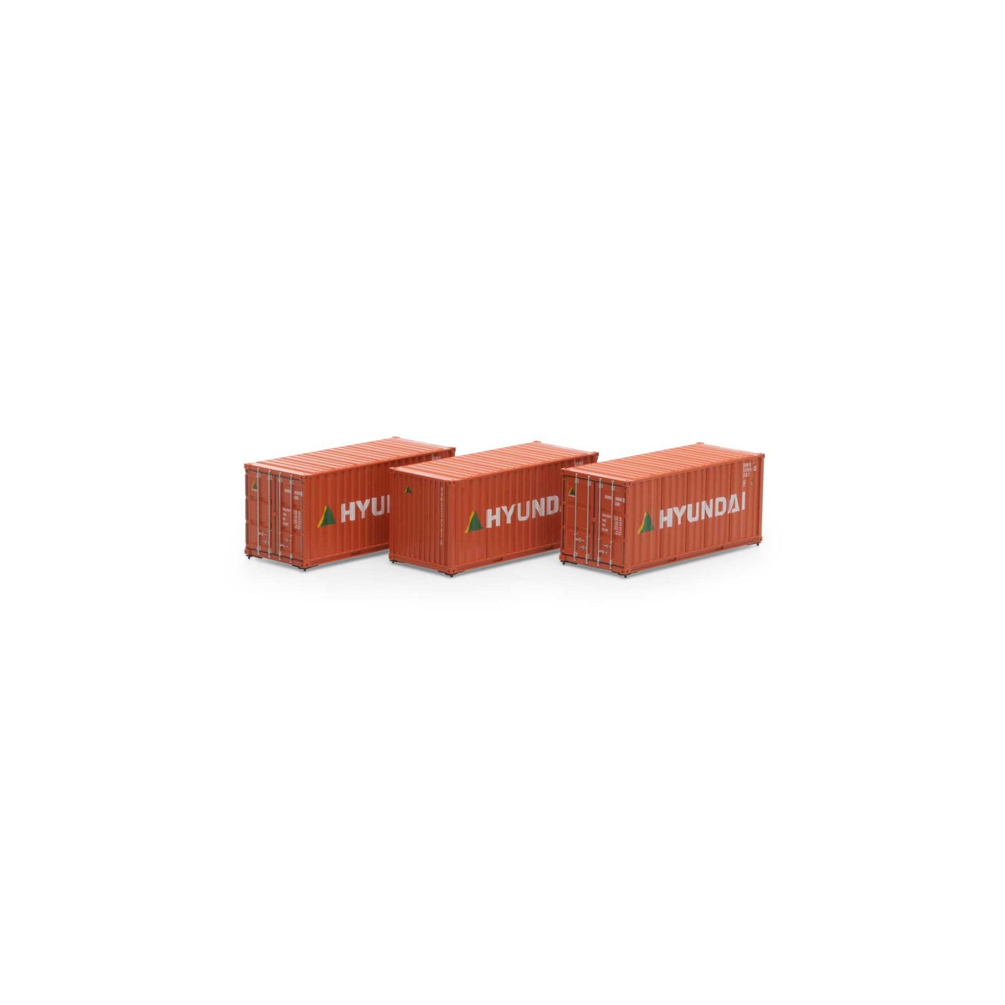 HO RTR 20' Corrugated Container HDMU #2 (3) (ATH27784)