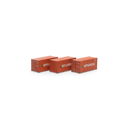 HO RTR 20' Corrugated Container HDMU #2 (3) (ATH27784)